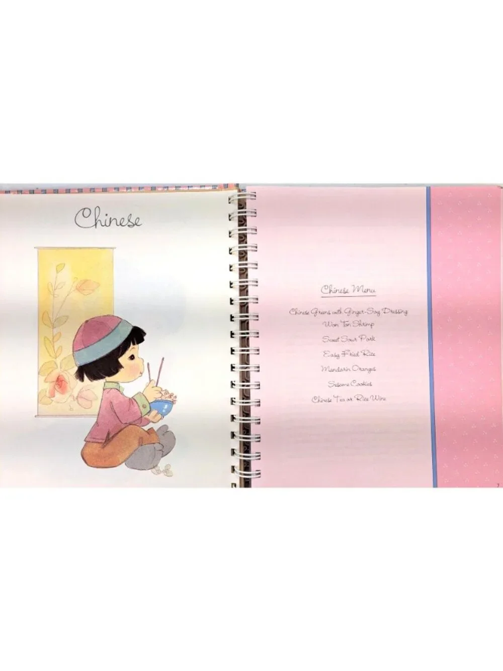 Vintage The Precious Moments Cookbook Spiral-Bound 1988 Enesco Recipes Artwork